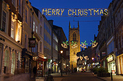 Europe, england, britain, great britain, uk, united kingdom, derby, deansgate, christmas, christmas scene, christmas scenes, decoration, decorations, christmas decorations, sign, signs, FF25,