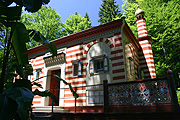 Europe, germany, bavaria, linderhof, linderhof castle, architecture, castle, castles, ludwig, king ludwig, moroccan, moroccan house, window, windows, tree, trees.