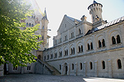 Europe, germany, bavaria, architecture, castle, castles, palace, palaces, fussen, neuschwanstein, schloss neuschwanstein, neuschwanstein castle, courtyard, courtyards.
