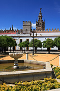 Spain, seville, spanish, architecture, cathedral, cathedrals, seville cathedral, cathedral of seville, cathedral of sevilla, pond, ponds, FF25,