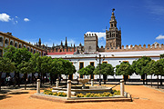 Spain, seville, spanish, architecture, cathedral, cathedrals, seville cathedral, cathedral of seville, cathedral of sevilla, pond, ponds, FF25,