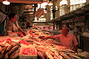 Europe, Spain, Spanish, Valencia, architecture, central market, market, markets, fish, market stall, markets stalls, fish market, people, FF25,