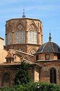 Europe, Spain, Spanish, Valencia, plaza, plazas, plaza de la virgen, virgin, virgins, cathedral, cathedrals, miguelete, cathedral miguelete, miguelete cathedral, architecture, religion, religious, religious building, religious buildings, dome, domes, tower, towers, FF25,