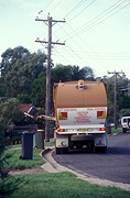 Australia, truck, trucks, garbage truck, garbage trucks, bin, bins, garbage, garbage bin, garbage bins, rubbish, rubbish bin, rubbish bins, waste, waste bin, waste bins, waste disposal, Australia, New South Wales, hawkesbury, hawkesbury area, hawkesbury region, hawkesbury district, hawkesbury, sign, signs, power, electricity, road, roads, sealed, sealed road, sealed roads, powerline, powerlines.