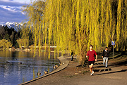 Canada, british columbia, vancouver, stanley, stanley park, people, man, men, male, males, jog, jogs, jogging, jogger, joggers, run, runs, running, sport, lagoon, lagoons, RW59,