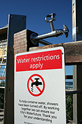 Australia, qld, queensland, gold coast, beach, beaches, sign, signs, water, restriction, restrictions, water restriction, restriction sign, restriction signs, water restrictions, water restriction sign, water restriction signs, drought, TAP, TAPS, circle, circles, circular.