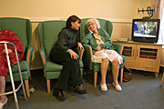 People, woman, women, people, woman, women, aged care, aged care facility, aged care facilities, female, females, old, aged, elderly, old woman, old women, elderly woman, elderly women, pensioner, pensioners, nursing home, nursing homes, bedroom, bedrooms, bed, beds, indoors, television, televisions, Australia, Sport pictures, Sports, balloon images, hot air balloons