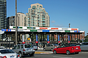 Australia, New South Wales, sydney, road, roads, transport, transportation, vehicle, vehicles, toll, tolls, toll booth, toll booths, booth, booths, car, cars, traffic, sign, signs, skyscraper, skyscrapers, highrise, high-rise, high-rise building, high-rise buildings.