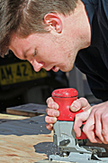 Australia, New South Wales, sydney, man, men, male, males, carpenter, carpenters, wood, boat, boats, boating, drill, drills, tool, tools, jigsaw, jigsaws.