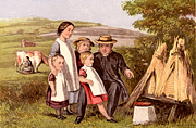 History, child, Children, beehive, beehives, skep, skeps, Chromolithograph, Household Pictures for Home and School,