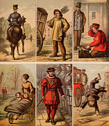 History, england, britain, great britain, london, groom, grooms, dustman, dustmen, bootblack, Nursemaid, nursemaids, Beefeater, beefeaters, child, children, Boy, boys, Petherick, Horace William Petherick, chromolithograph, chromolithographs,