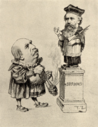 History, composer, composers, german, german composer, german composers, brahms, johannes, johannes brahms, music, Eduard Hanslick, hanslick, statue, statues, caricature, caricatures,