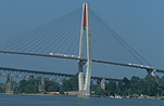 Canada, Vancouver, british columbia, Skytrain Bridge, Sky Train Bridge, Bridge, Bridges, River, Rivers, Train, Trains, Fraser River, transport, transportation, vehicle, vehicles, railway, railways, rail, river, rivers.