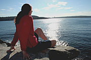 Australia, New South Wales, sydney, balmoral, balmoral beach, rock, rocks, people, woman, women, female, females.