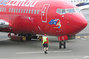 Australia, New South Wales, sydney, sydney airport, airport, airports, transport, transportation, vehicle, vehicles, plane, planes, aircraft, aircrafts, aeroplane, aeroplanes, virgin, virgin blue, sign, signs, advertise, advertises, advertising.