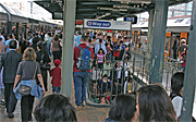 Australia, New South Wales, sydney, train, trains, rail, transport, transportation, vehicle, vehicles, oscar, train station, train stations, station, stations, railway, railways, central, central station, people, crowd, crowds, commuter, commuters.