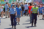 Australia, police, nsw, sydney, walk against warming, global warming, protest, protests, protesting, people, protester, protesters, sign, signs, vote, votes, voting, election, elections, crowd, crowds.