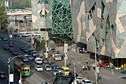 Australia, vic, victoria, melbourne, flinders street, road, roads, sealed, sealed road, sealed roads, tram, trams, transport, transportation, vehicle, vehicles.
