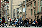 Australia, vic, victoria, melbourne, pedestrian, pedestrians, flinders, flinders street.