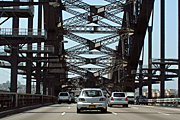 Australia, New South Wales, sydney, traffic, car, cars, bridge, bridges, sydney harbour bridge, harbour bridge, bradfield highway, road, roads, sealed, sealed road, sealed roads.