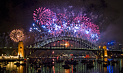 Australia, nsw, sydney, new South Wales, entertainment, new years eve, fireworks, architecture, bridge, bridges, harbour bridge, sydney harbour bridge, celebration, celebrations, colour.
