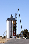 Australia, sa, south australia, silo, silos, grain, sign, signs, sacbh, bush, bushes, storage, agriculture, industry, road, roads, sealed, sealed road, sealed roads, crane, cranes, australia, sa, south australia, silo, silos, grain, sign, signs, sacbh, bush, bushes, storage, agriculture, industry, Rural, Rural Scene, Rural Scenes, Farming, Farmland, farm, farms, Agriculture, storage, grain storage, grain silo, grain silos, silo, silos, cereal, cereals, cereal storage, rural, rural scene, rural scenes. VF02,