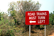 Australia, transport, transportation, vehicle, vehicles, heavy vehicle, heavy vehicles, truck, trucks, road train, road trains, roadtrain, roadtrains, australia, wa, western australia, outback, australian outback, outback australia, road sign, road signs, sign, signs, arrow, arrows.