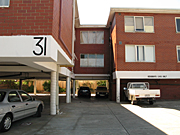 Australia, vic, victoria, architecture, flat, flats, unit, units, apartment, apartments, condo, condos, condominium, condominiums, window, windows, pillar, pillars, column, columns, sign, signs, car, cars, carpark, carparks.