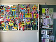 Australia, melbourne, vic, victoria, education, school, schools, primary, primary school, primary schools, drawing, drawings, window, windows, door, doors, paper, ribbon, ribbons.