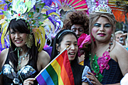 Australia, New South Wales, sydney, parade, parades, mardi gras, gay mardi gras, entertainment, festival, festivals, lesbian, lesbians, homosexual, homosexuals, gay, gays, gay and lesbian mardi gras, tiara, tiaras, jewellery, necklace, flag, flags, earing, earings.