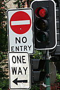 Australia, New South Wales, sydney, sign, signs, roadsign, roadsigns, road sign, road signs, arrow, arrows, traffic light, traffic lights, traffic signal, traffic signals, red, signal, signals, light, lights.