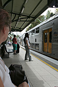 Australia, New South Wales, sydney, transport, transportation, vehicle, vehicles, train, trains, rail, railway, railways, track, tracks, station, stations, people, platform, platforms.