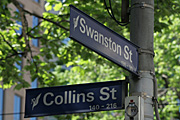 Australia, vic, victoria, melbourne, sign, signs, swanston, swanston street, collin, collins street.
