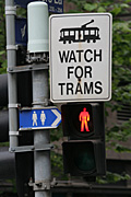 Australia, vic, victoria, melbourne, sign, signs, tram, trams, transport, transportation, vehicle, vehicles.
