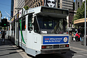 Australia, vic, victoria, melbourne, transport, transportation, vehicle, vehicles, tram, trams, sign, signs, mall, malls, bourke, bourke street mall.