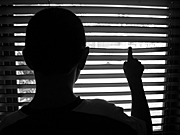 People, child, children, boy, boys, male, males, window, windows, blind, blinds, silhouette, silhouettes, MG73,