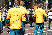 Australia, New South Wales, sydney, parade, parades, olympics, olympiad, olympiads, celebrate, celebrating, celebration, celebrations, olympic games, athlete, athletes, beijing, crowd, crowds.