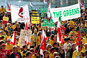 Australia, New South Wales, sydney, rally, rallies, protest, protests, signs, sign, electricity, darling harbour, protester, protesters, demonstration, demonstrations.