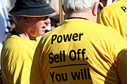 Australia, New South Wales, sydney, rally, rallies, protest, protests, signs, sign, electricity, darling harbour, protester, protesters, demonstration, demonstrations.