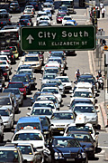 Australia, New South Wales, sydney, transport, traffic, sign, signs, traffic jam, traffic jams, congested, congestion, traffic congestion, car, cars, road, roads, sealed, sealed road, sealed roads.