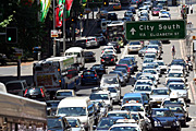 Australia, New South Wales, sydney, transport, traffic, sign, signs, traffic jam, traffic jams, congested, congestion, traffic congestion, car, cars, road, roads, sealed, sealed road, sealed roads, bus, buses.