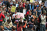 Australia, New South Wales, sydney, people, apec, apec demonstration, demonstrator, demonstrators, demonstration, demonstrations, protest, protests, asia pacific economic cooperation, sign, signs.