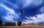 Farming, Farmland, farm, farms, Agriculture, Windmill, Windmills, power, outback, australian outback, outback australia, Australia, rural, rural scene, rural scenes, cloud, clouds, sky, skies, blue sky, blue skies, Australia, tank, tanks, water, water tank, water tanks, water storage.
