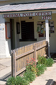 Australia, New South Wales, southern highlands, berrima, post office, post offices, berrima post office, communications, corrugated, iron, corrugated iron, architecture, sign, signs, fence, fences.
