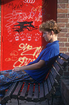 People, child, children, puberty, Graffiti, grafitti, deface, defaced, defacing, people, child, children, puberty, Teenager, Teenagers, Teenage girl, Teenage girls, teen, teens, adolescent, adolescents, puberty, female, females, vandalise, vandalises, vandalisation, girl, girls, bench, benches, benchs, pollution, sad, unhappy, outdoors, depressed, depression.