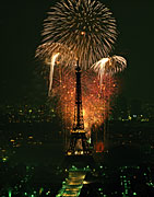 France, paris, tower, towers, fireworks, eiffel, eiffel tower