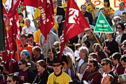 Australia, New South Wales, sydney, rally, rallies, protest, protests, signs, sign, electricity, darling harbour, protester, protesters, demonstration, demonstrations, crowd, crowds, people.