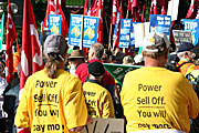 Australia, New South Wales, sydney, rally, rallies, protest, protests, signs, sign, electricity, darling harbour, protester, protesters, demonstration, demonstrations, crowd, crowds, people.