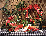 Christmas, christmas decoration, christmas decorations, fruit, melon, melons, water melon, water melons, watermelon, watermelons
