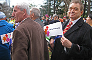 Demonstration, demonstrations, racial, racism, walk, walks, walking, walk for racial harmony, harmony, australia, vic, victoria, melbourne, crowd, crowds, flag, flags.